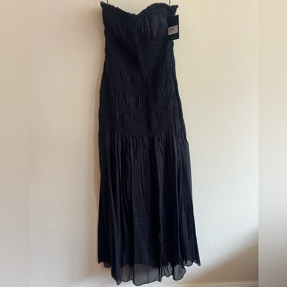NWT Nicholas Kalli Elegant Black Strapless Maxi Dress Size US 6 AU 10 - Picture 6 of 15